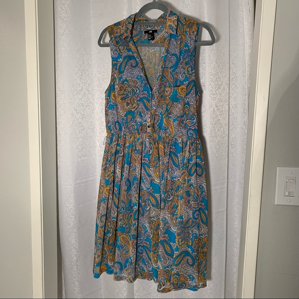 H&M PAISLEY CHIFFON DRESS Sz. 14